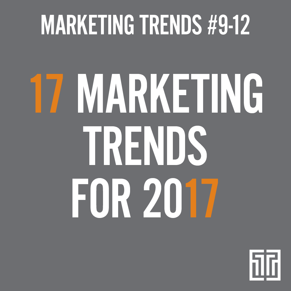 The Top 17 Marketing Trends for 2017: Trends 9-12